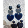 LOVE coeur double Bleu - Francine BRAMLI Paris
