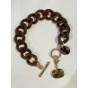 CHARLY Maillons marrons Charms cristal - FRANCINE BRAMLI Paris