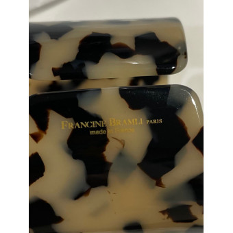 MANCHETTE écaille noir & blanc - Francine BRAMLI Paris