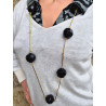 Sautoir PASCALIN perles noires - FRANCINE BRAMLI Paris collier