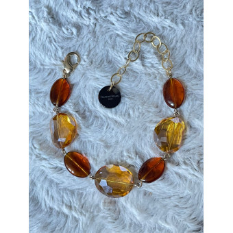 Bracelet SWANN cristal ambré - Francine BRAMLI Paris