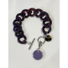 CHARLY Maillons prune Charms miroir - FRANCINE BRAMLI Paris