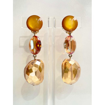 SUZANNA cristal jaune/ambre - Francine BRAMLI Paris