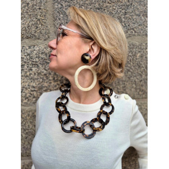 Collier REYNALD écaille Tokyo - FRANCINE BRAMLI Paris