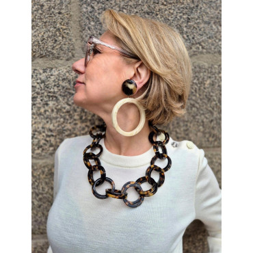 Collier REYNALD écaille Tokyo - FRANCINE BRAMLI Paris