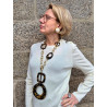 Collier DINO écaille Tokyo & doré - Francine BRAMLI Paris