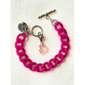 CHARLY Maillons Framboise Charms cristal - FRANCINE BRAMLI Paris