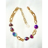Collier LÉON cristal prune/violet - FRANCINE BRAMLI Paris
