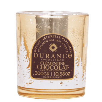 Bougie CLÉMENTINE CHOCOLAT mèche bois - DURANCE 280gr