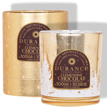 Bougie CLÉMENTINE CHOCOLAT mèche bois - DURANCE 280gr
