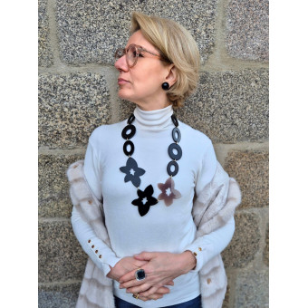 Collier LOÏC noir - Francine BRAMLI Paris