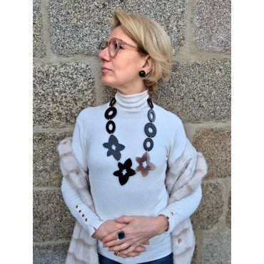 Collier LOÏC noir - Francine BRAMLI Paris