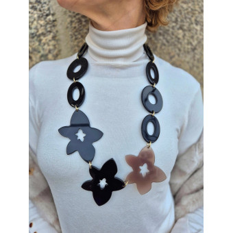 Collier LOÏC noir - Francine BRAMLI Paris