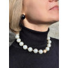 Collier CLOVIS perles nacrées Fermoir Cristal - Francine BRAMLI Paris