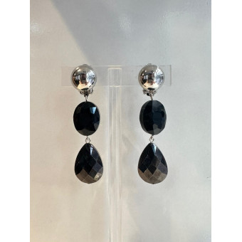 SUZANNA cristal Noir/prune - Francine BRAMLI Paris