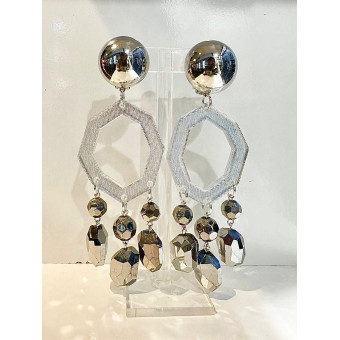 FLORETTE Cristal argenté - Francine BRAMLI Paris