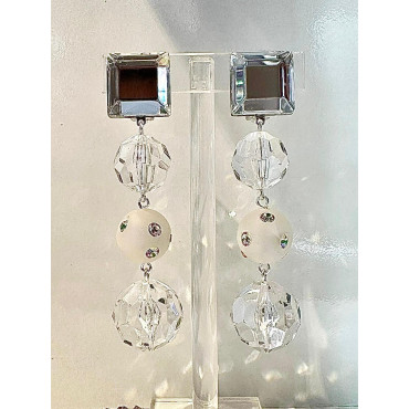 AMINA 3 perles & cristal - Francine BRAMLI Paris