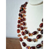 Collier REGIS Marron 3 rangs - FRANCINE BRAMLI Paris