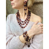 Collier REGIS Marron 3 rangs - FRANCINE BRAMLI Paris