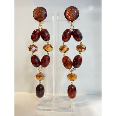 SUZANNA marron & cristal - Francine BRAMLI Paris