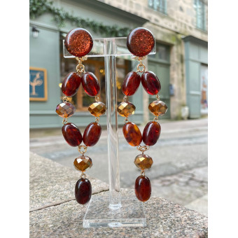 SUZANNA marron & cristal - Francine BRAMLI Paris