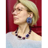 Collier PASCAL rose/bordeaux - Francine BRAMLI Paris