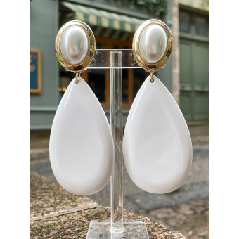 LIMA Perle blanc/doré - Francine BRAMLI Paris