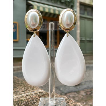 LIMA Perle blanc/doré - Francine BRAMLI Paris