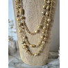 Collier SPLENDEUR doré Fermoir cristal - Francine BRAMLI Paris