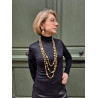 Collier SPLENDEUR doré Fermoir cristal - Francine BRAMLI Paris
