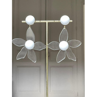 FLEURETTE blanc transparent - Francine BRAMLI Paris