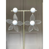 FLEURETTE blanc transparent - Francine BRAMLI Paris