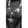 Collier FLORIANO blanc/transparent - Francine BRAMLI Paris