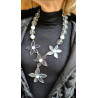 Collier FLORIANO blanc/transparent - Francine BRAMLI Paris