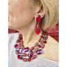Collier REGIS Rouge 3 rangs - FRANCINE BRAMLI Paris
