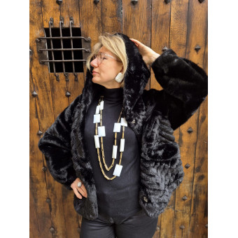 Sautoir EMILIO Blanc/doré - Francine BRAMLI Paris Collier
