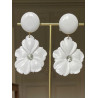 FLEUR blanche pistil en cristal - Francine BRAMLI Paris