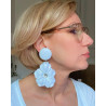 FLEUR blanche pistil en cristal - Francine BRAMLI Paris