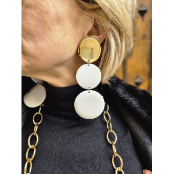 NOEMIE blanc doré - Francine BRAMLI Paris