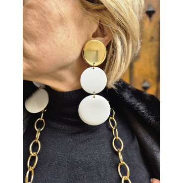 NOEMIE blanc doré - Francine BRAMLI Paris
