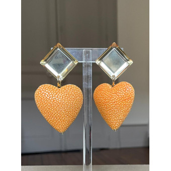 COEUR Galuchat ambre - Francine BRAMLI Paris