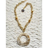 Collier DINO acétate de c. & cristal - Francine BRAMLI Paris
