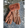 GANTS Camel dessus simili & strass TU