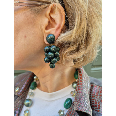GRAPPE vert marbré - Francine BRAMLI Paris