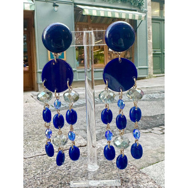 FLORETTE 2 Bleue & cristal - Francine BRAMLI Paris