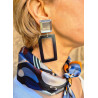 PAULINE Bleue Cabochon Miroir - Francine BRAMLI Paris