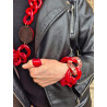 Bracelet TONY Maillons rouges - FRANCINE BRAMLI PARIS