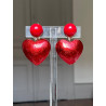 COEUR rouge feuille d'or teintée - Francine BRAMLI Paris