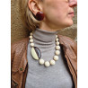 Collier PABLO Ivoire & ébène - FRANCINE BRAMLI Paris