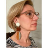 CASSIOPEIA bois naturel & cuir - Francine BRAMLI Paris